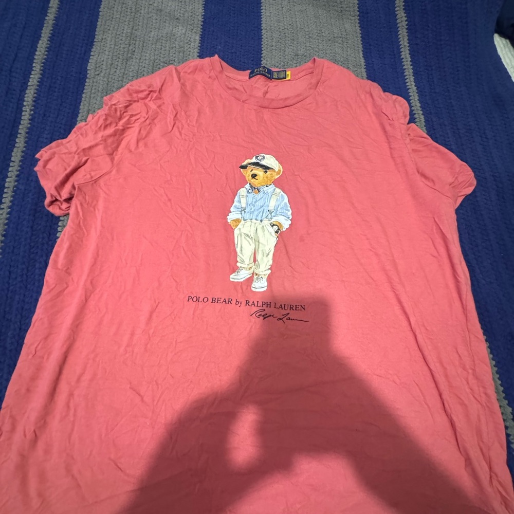 Polo by Ralph Lauren Coral T-Shirt with Bear Design